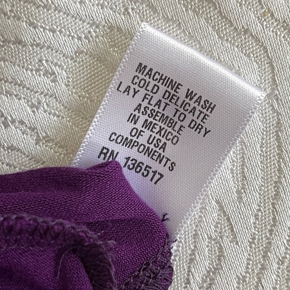 Loveappella Women's Purple Rayon VNeck
Sleeveless Casual Long Maxi Dress Size PM - Picture 6 of 12